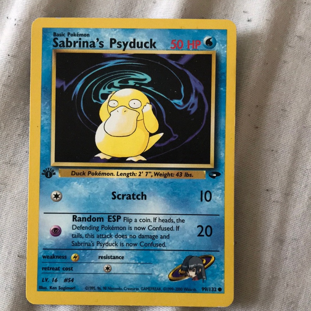Sabrinas psyduck Pokémon card